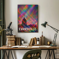 Evansville Indiana Scenic Travel Realism Poster