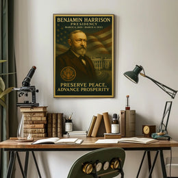Benjamin Harrison Presidential Legacy Historical Poster