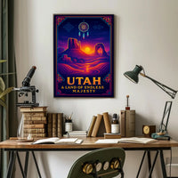 Utah Landscapes Illustrated National Park Poster