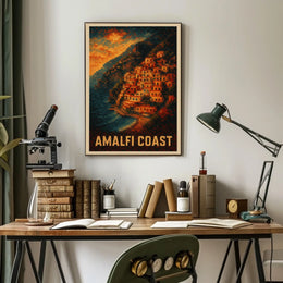 Amalfi Coast Poster Wall Art 18x24 Coastal Decor Gallery