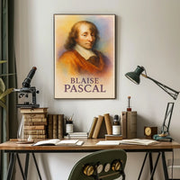 Blaise Pascal Portrait for Historical or Presidential Poster