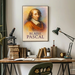 Blaise Pascal Portrait for Historical or Presidential Poster