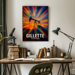 Gillette Wyoming Energy Color Travel Impressionism Poster