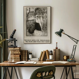 Vintage Wartime Propaganda Poster: Patriotic Resource Management Art PosterGoat
