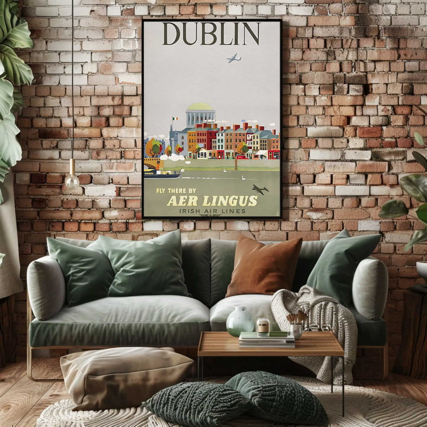 Vintage Poster - Dublin City by Aer Lingus