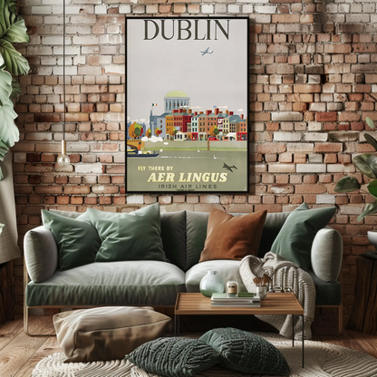 Vintage Poster - Dublin City by Aer Lingus