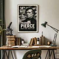 Franklin Pierce 14th President of the United States Digital Montaje Poster