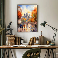 Scenic Autumn Cityscape, Cultural or Heritage Poster