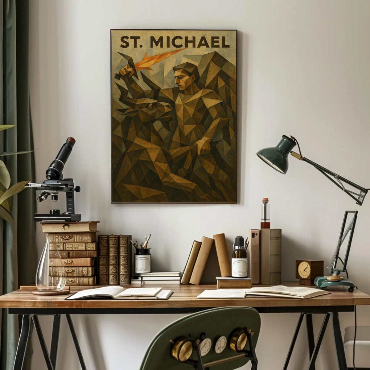 St. Michael A Geometric Tribute Poster