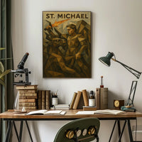 St. Michael A Geometric Tribute Poster