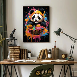 Colorful Panda Delight Poster