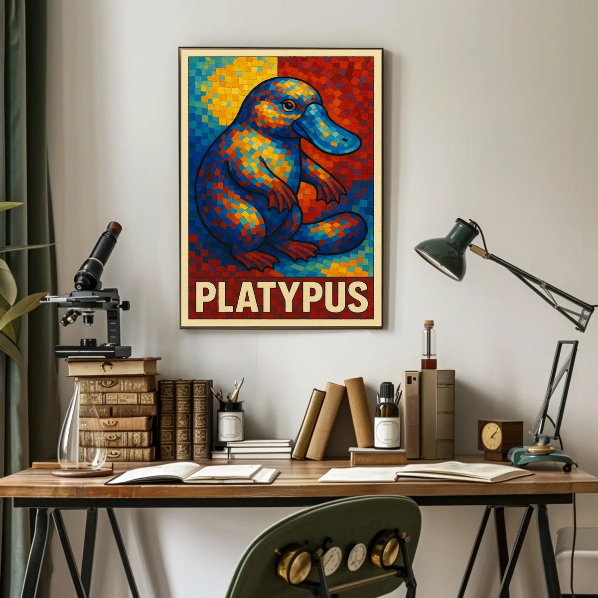 Vibrant Platypus Mosaic Poster