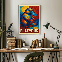 Vibrant Platypus Mosaic Poster