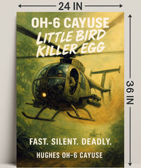 Hughes OH-6 Cayuse Little Bird Killer Egg Poster PosterGoat