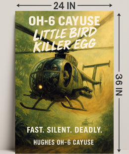 Hughes OH-6 Cayuse Little Bird Killer Egg Poster PosterGoat