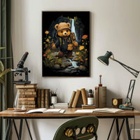 Adventurous Bear in Nature's Wonderland Animal Poster