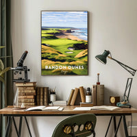 Bandon Dunes Coastal Golf Scene Sports Poster