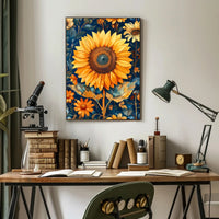 Sunflower Splendor: Bold and Lively Artistic Poster