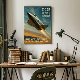 X-24B Experimental Aircraft Cold War Era Military Recruitment Poster