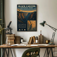 Black Canyon National Park Vintage Poster Wall Art