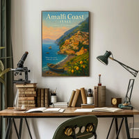 Amalfi Coast Tranquility: Classic Travel Poster Art