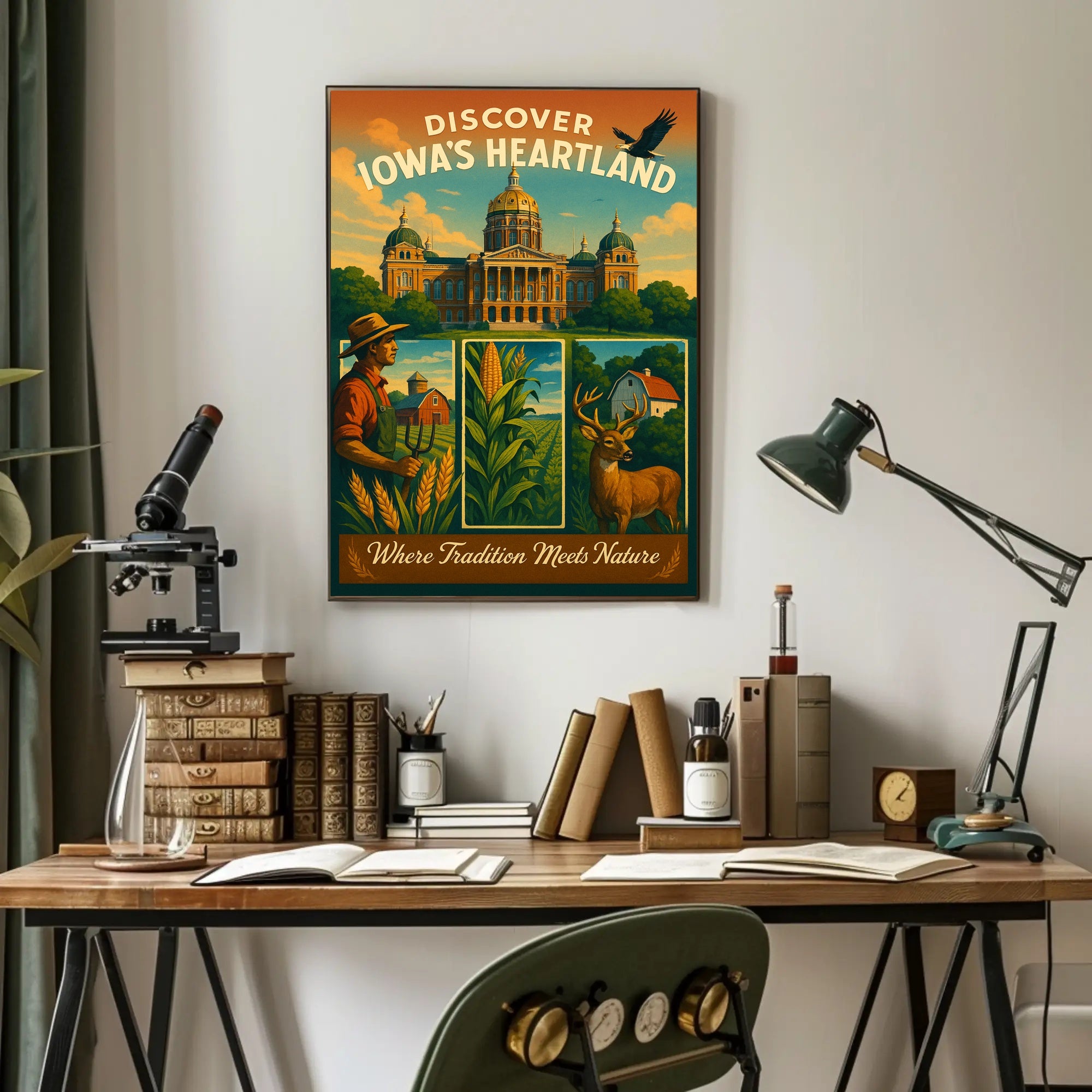 Discover IowaS Heartland Poster