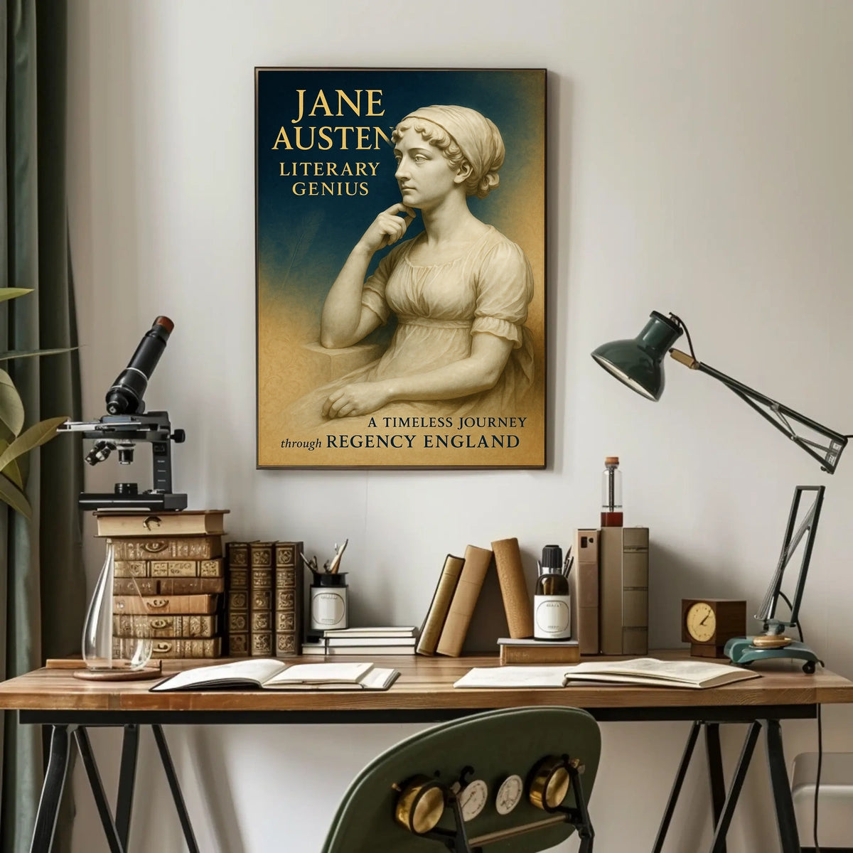 Jane Austen Literary Genius Poster
