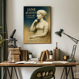 Jane Austen Literary Genius Poster