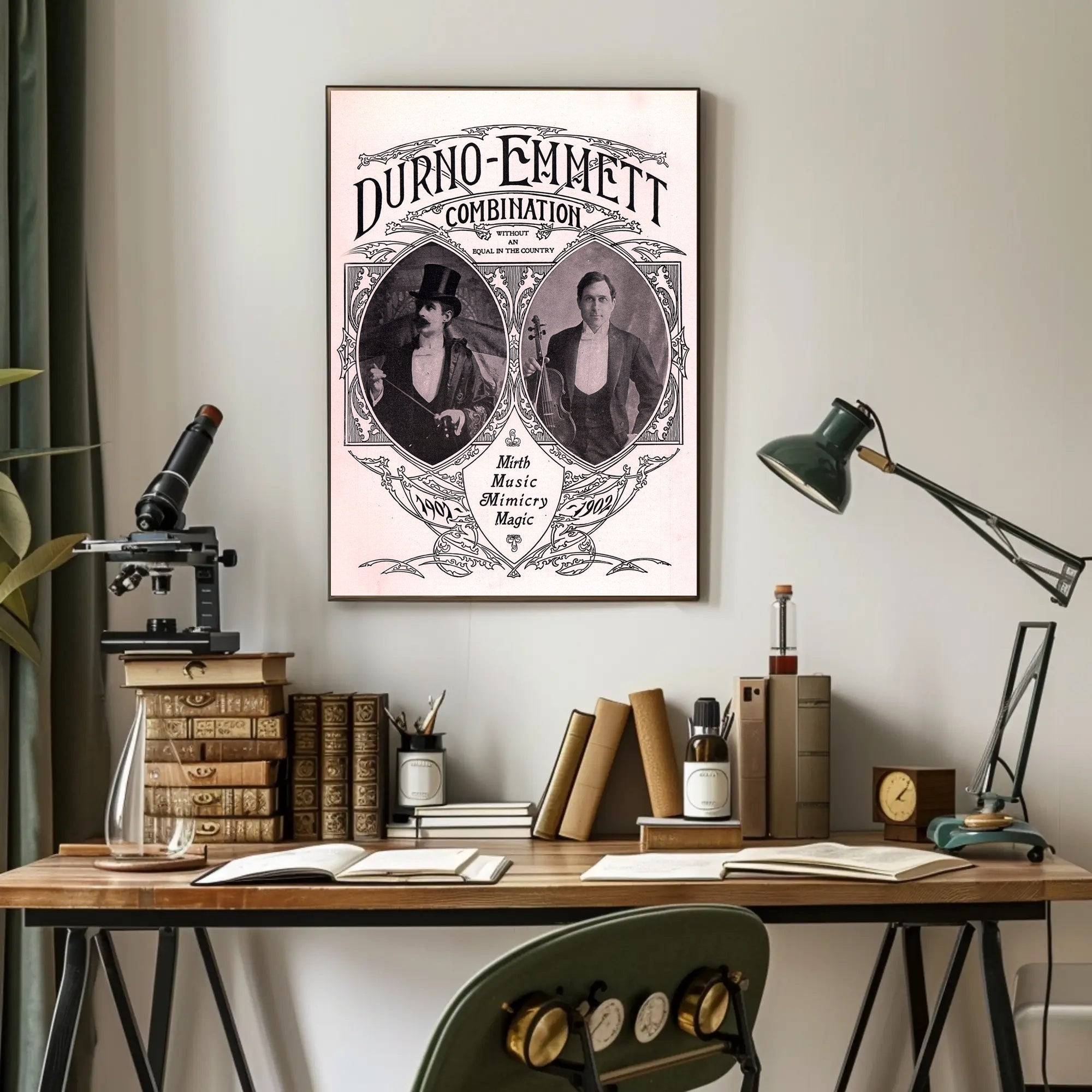 Durno-Emmett Combination Vintage Variety Show Historical Poster