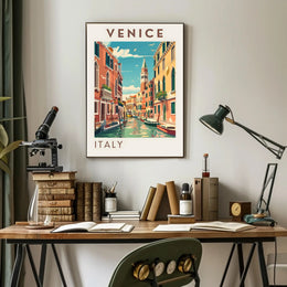 Venice Gondolas and Canals Artwork Travel Poster