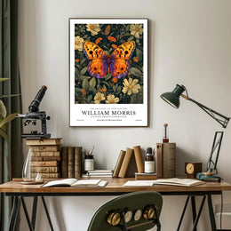 William Morris Butterfly Botanical Heritage Artistic Poster