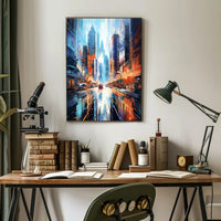 Urban Vibes A Futuristic Cityscape Poster