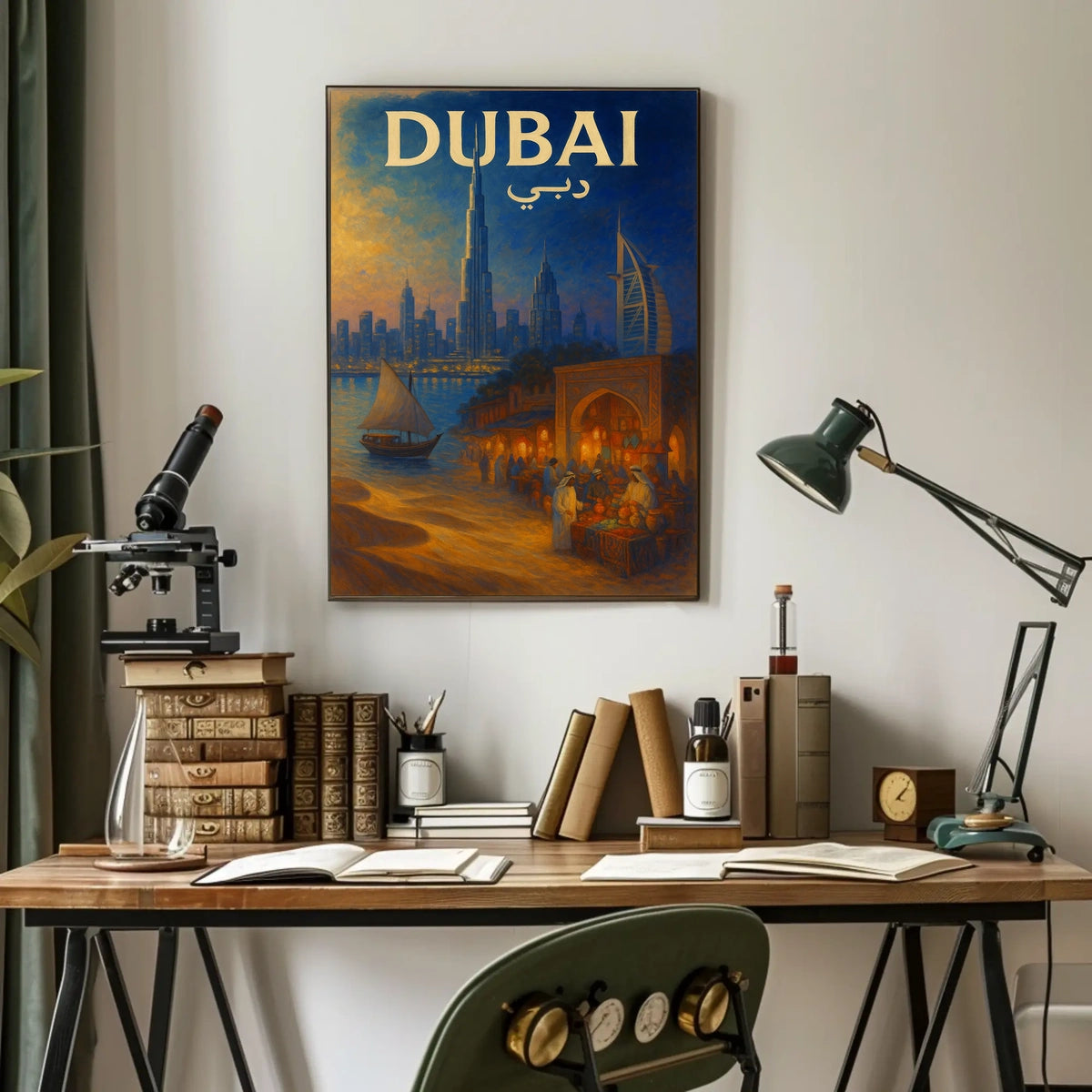 Dubai Cityscape Poster Tradition Modernity For Home Decor