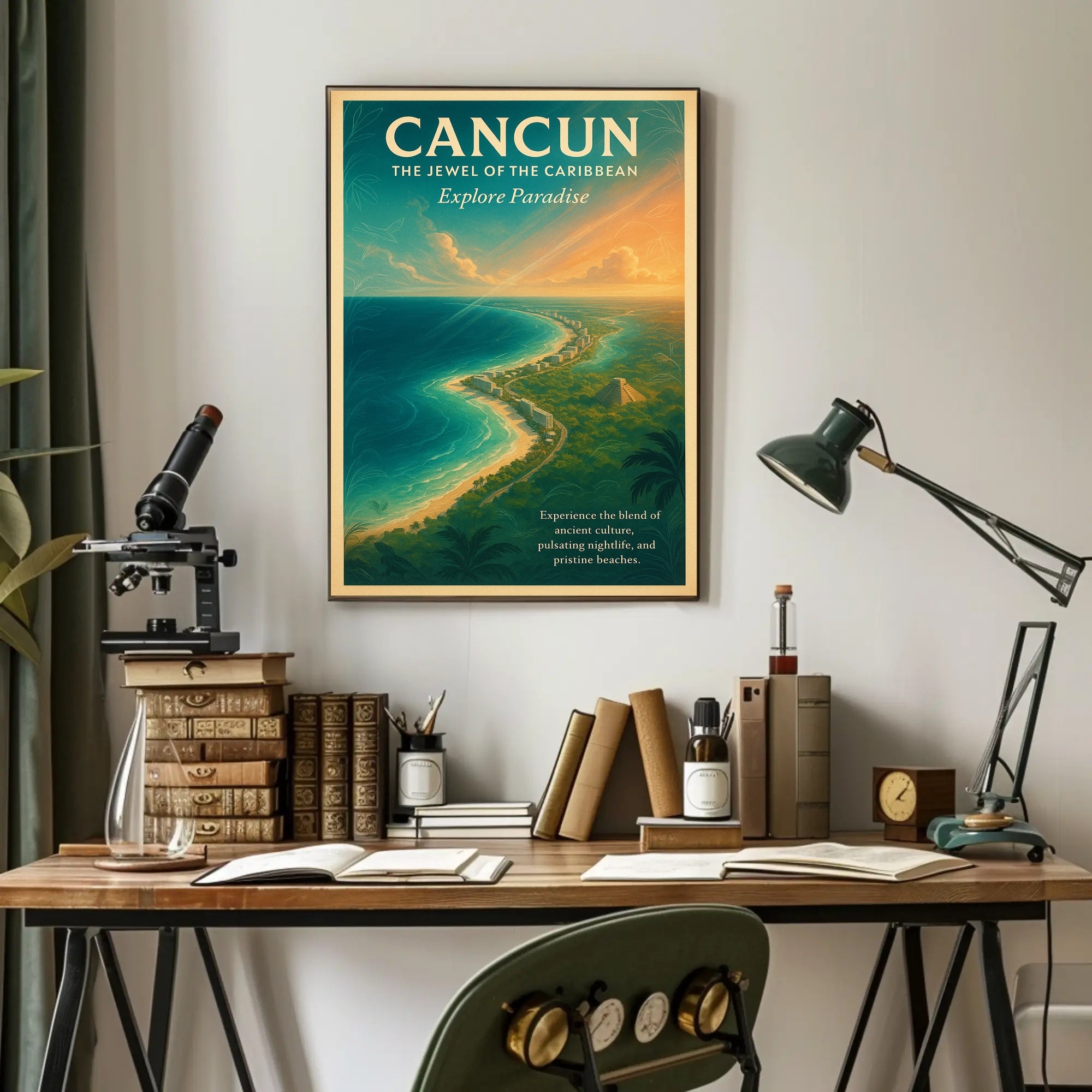 Cancun The Jewel of the Caribbean Poster PosterGoat