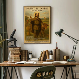 Saint Isidore Iconography: Serene Heritage Art Poster