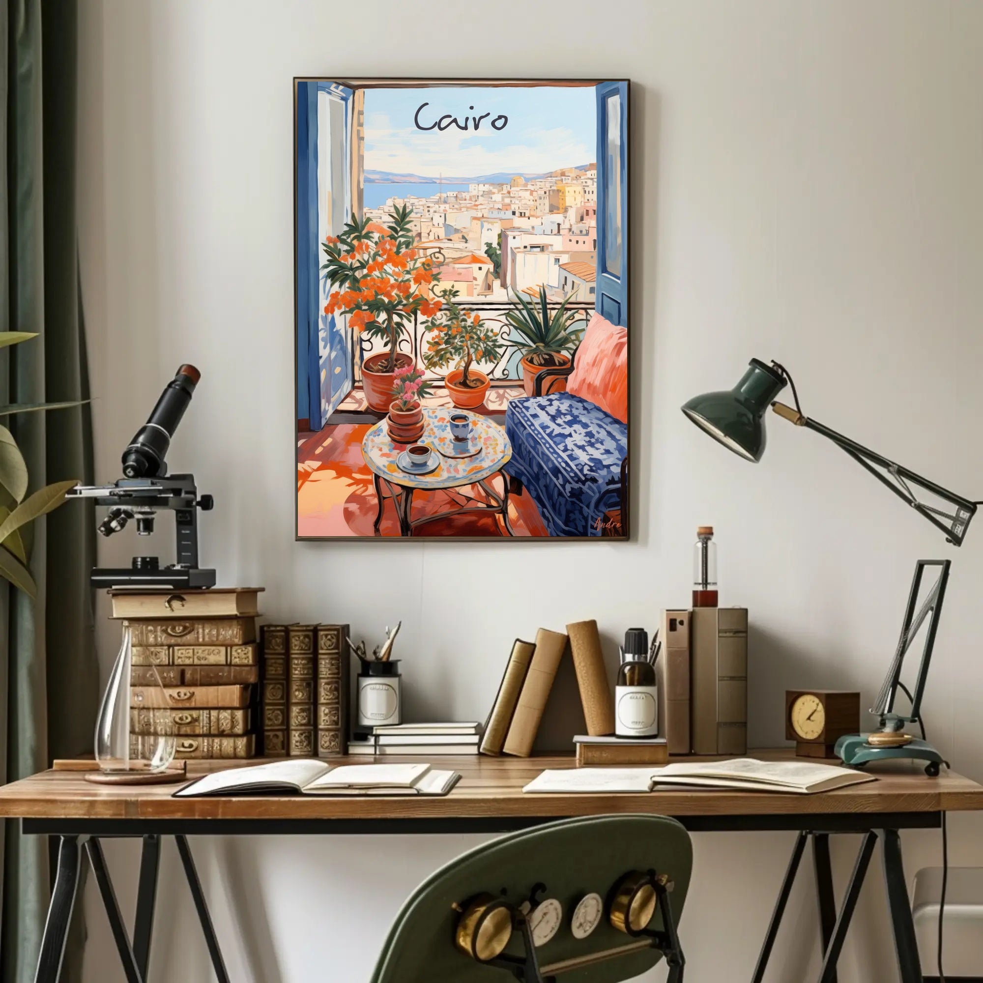 Tranquil Balcony in Cairo Poster