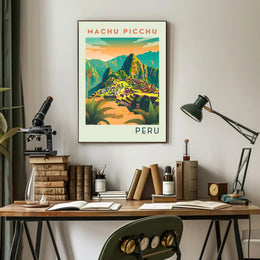 Machu Picchu Adventure: Stylized Travel Poster