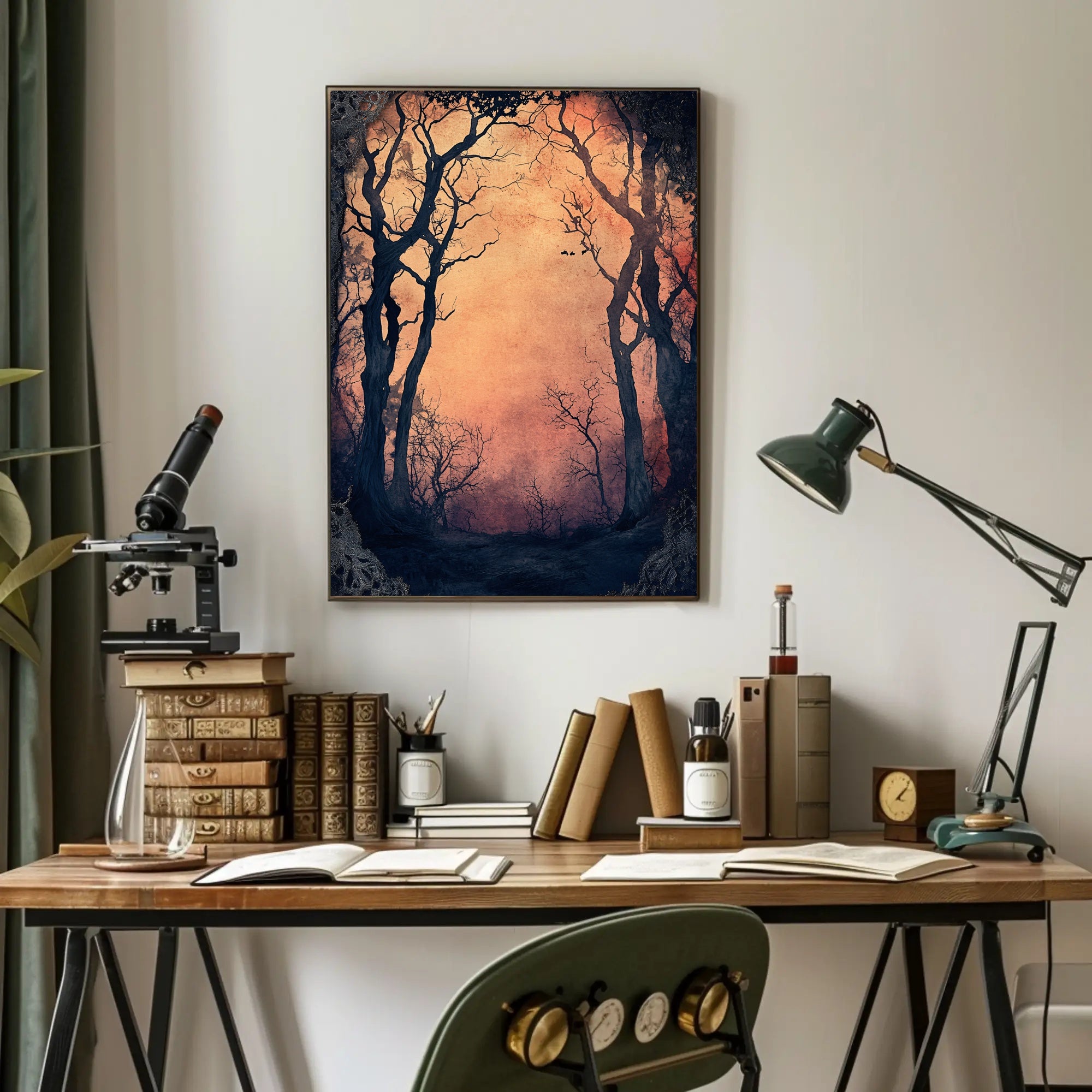 Enchanted Forest At Dusk Poster