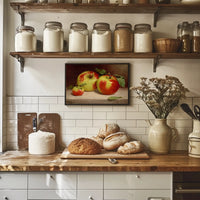 Photorealistic Apples Still Life: Artistic Poster