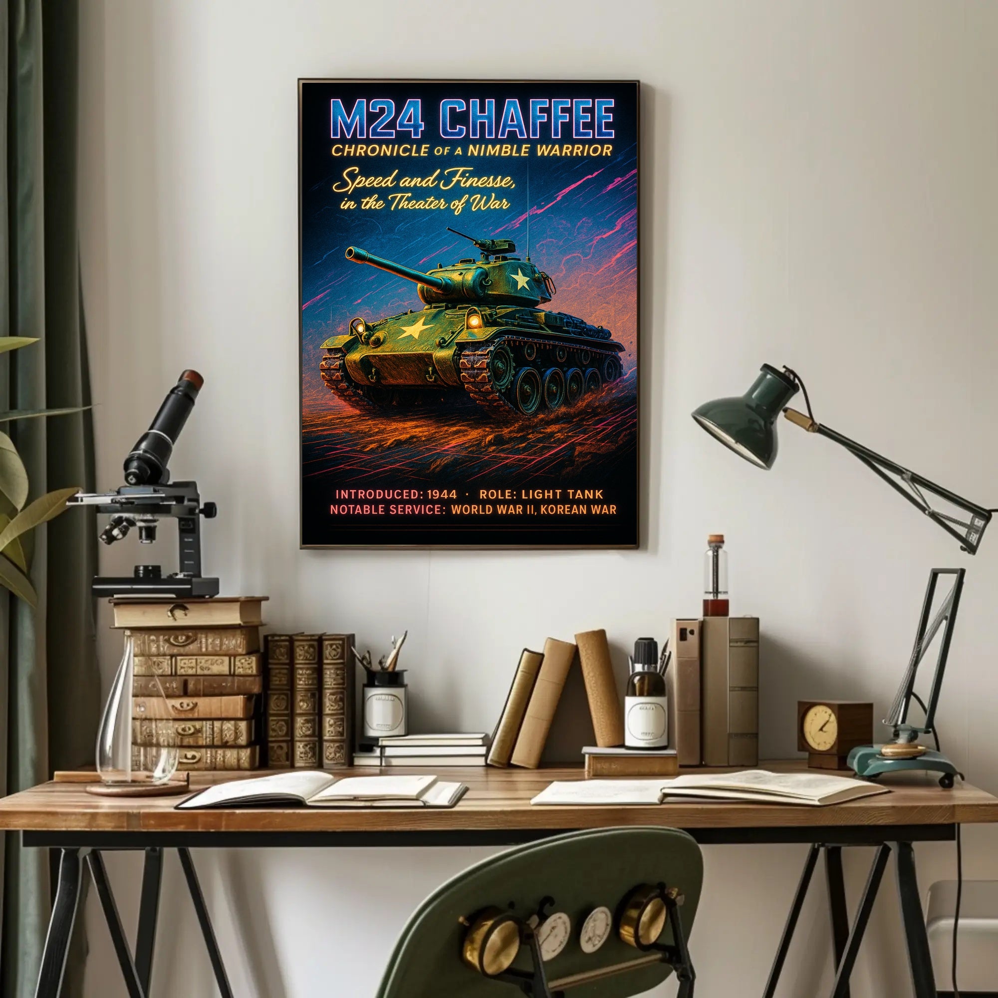 M24 Chaffee Chronicle of a Nimble Warrior Poster PosterGoat
