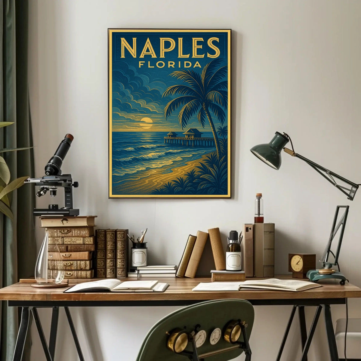 Naples Florida Coastal Paradise Poster Wall Art 18x24