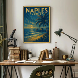 Naples Florida Coastal Paradise Poster Wall Art 18x24