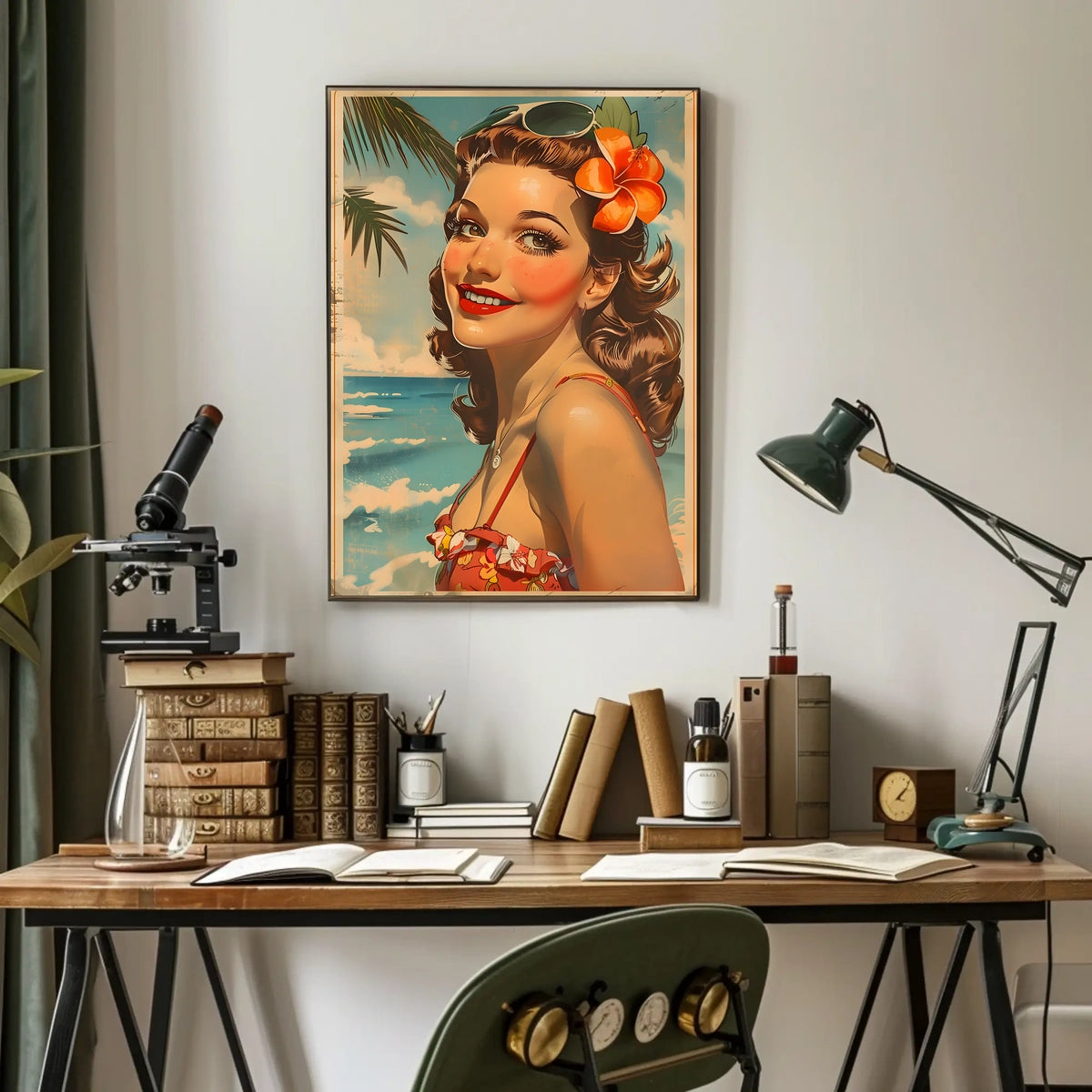 Vintage Beach Beauty Poster