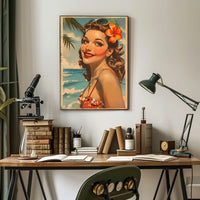 Vintage Beach Beauty Poster