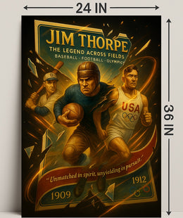 Jim Thorpe Legend Across Fields Poster Art PosterGoat