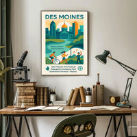 Des Moines Where Urban Meets Nature Poster