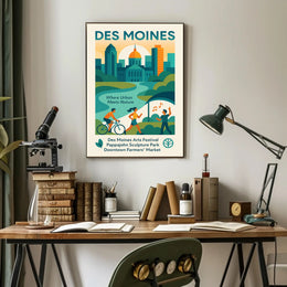 Des Moines Where Urban Meets Nature Poster