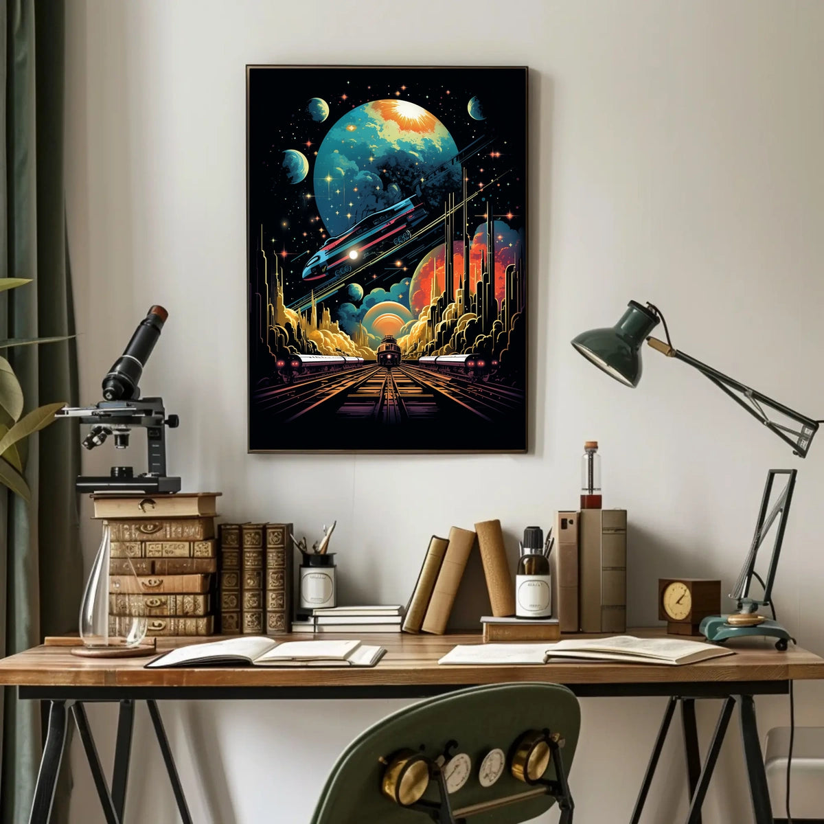 Cosmic Railways Poster