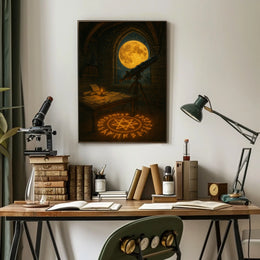 Mystical Celestial Observatory Medieval Magic Poster