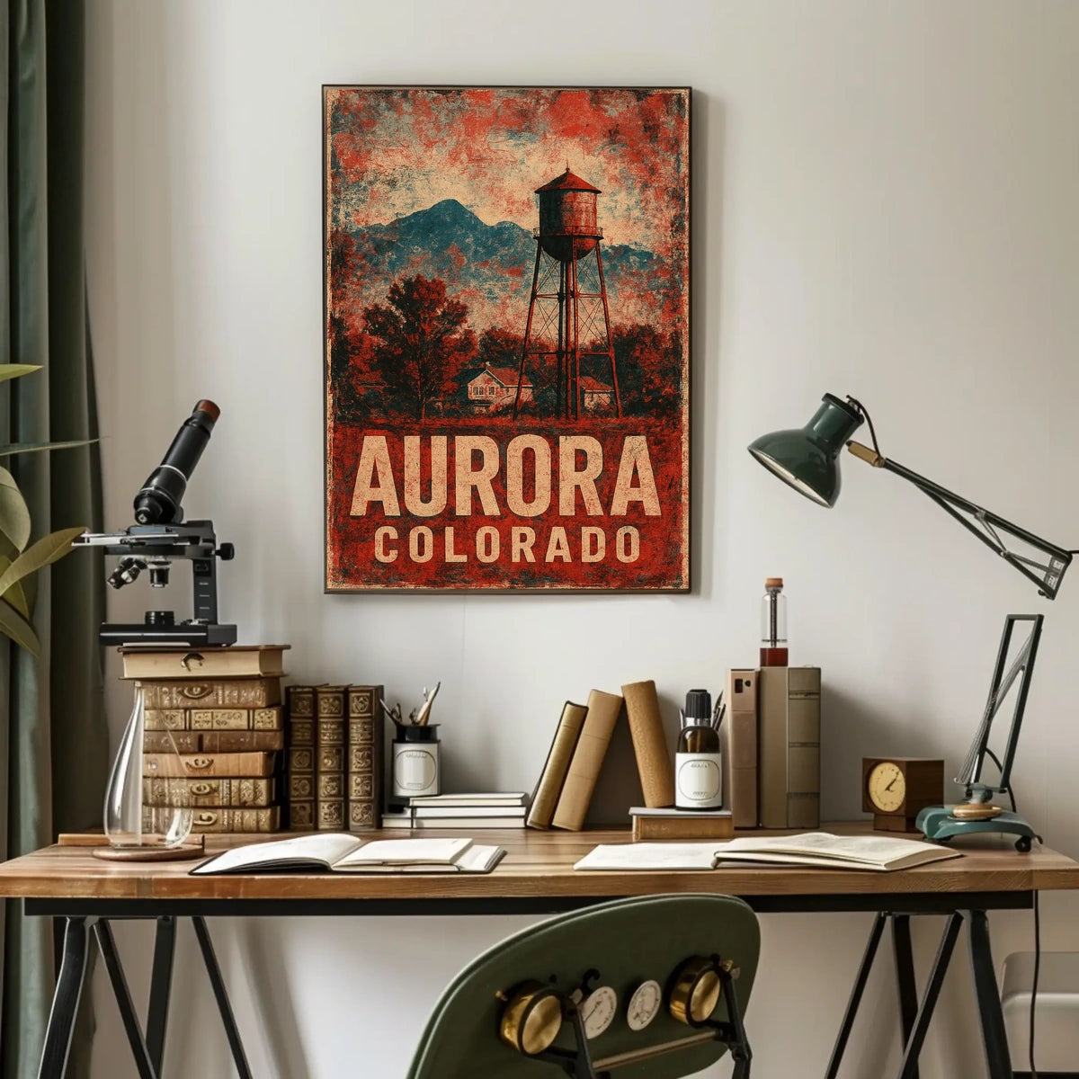 Aurora Cityscape Colorado Photography Realism Poster